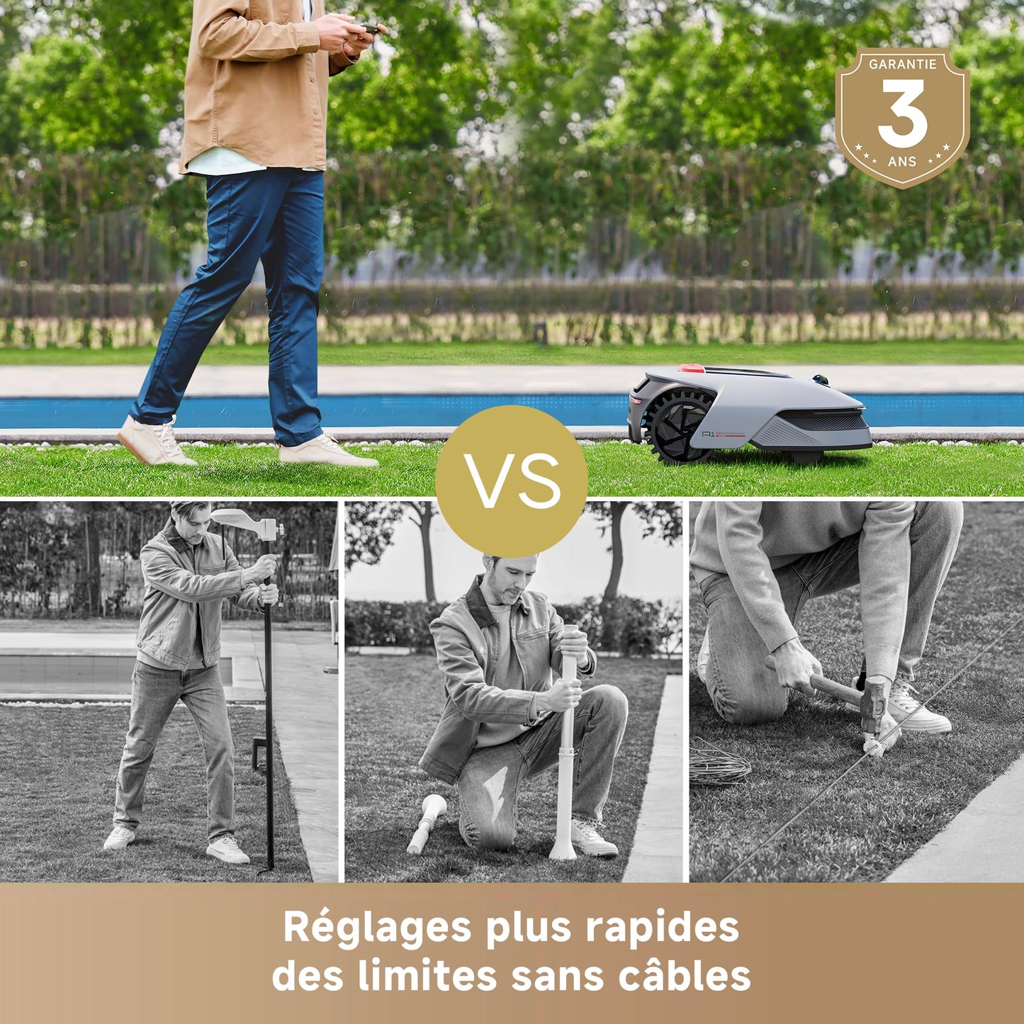 Robot tondeuse DREAME A1 Pro – 2000 m², 3D-LiDAR OmniSense, Application incluse