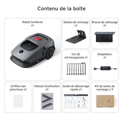 Robot tondeuse MOVA 1000 – 1000 m², 3D-LiDAR, Évitement obstacles, Application incluse
