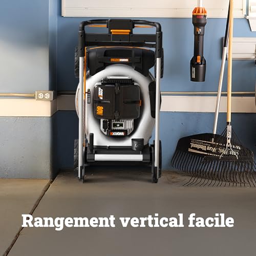 Tondeuse sans fil WORX WG761E 80V – 51 cm, Sac 70L, Mulching, 4 Batteries incluses