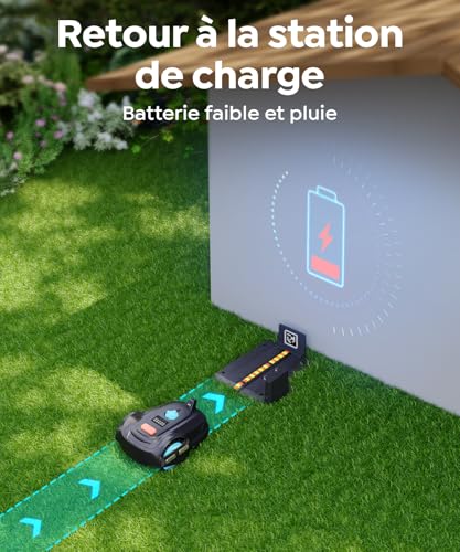 Robot tondeuse YARDCARE M800Plus – 800 m², GPS & Vision IA