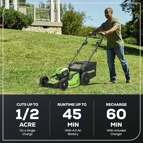 Tondeuse automotrice Greenworks MO80L410 Pro – 80V, 53,3 cm, Batterie 4,0Ah