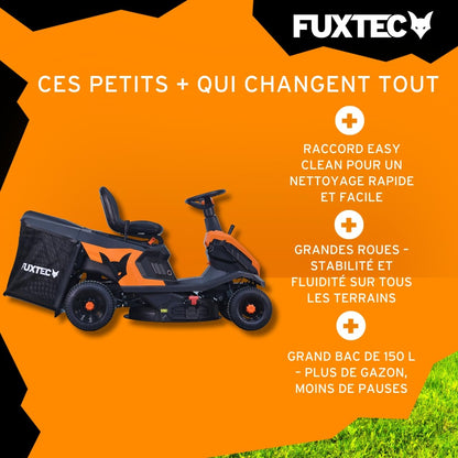 Tondeuse autoportée FUXTEC FX-RMR66 – Coupe 66 cm, Moteur 6 CV