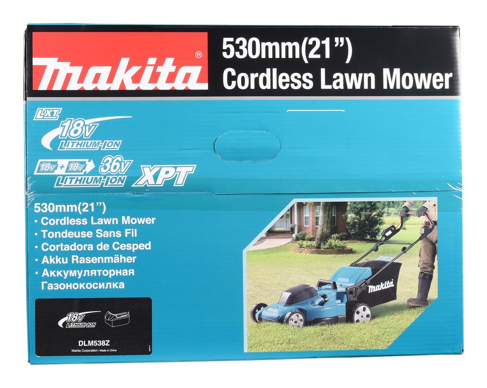 Tondeuse Makita 53 cm 36V LXT – Sans batterie ni chargeur DLM538Z