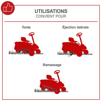 Tondeuse autoportée Scheppach MR235-61 – 61 cm, 6CV, Bac 150L, LED