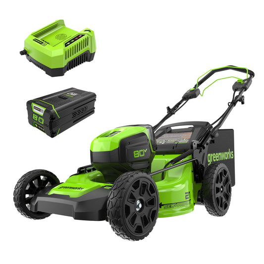 Tondeuse automotrice Greenworks MO80L410 Pro – 80V, 53,3 cm, Batterie 4,0Ah