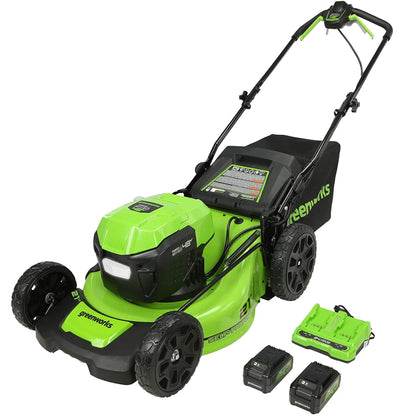 Lot 2 Tondeuses Greenworks 53,3 cm – Sans balais, 48V, Batteries 5,0Ah incluses
