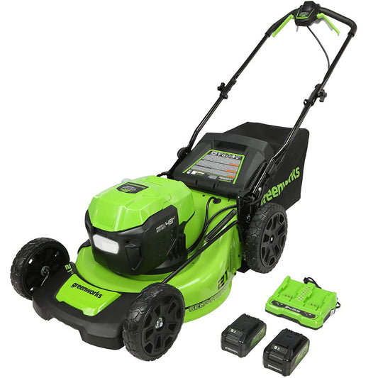 Lot 2 Tondeuses Greenworks 53,3 cm – Sans balais, 48V, Batteries 5,0Ah incluses