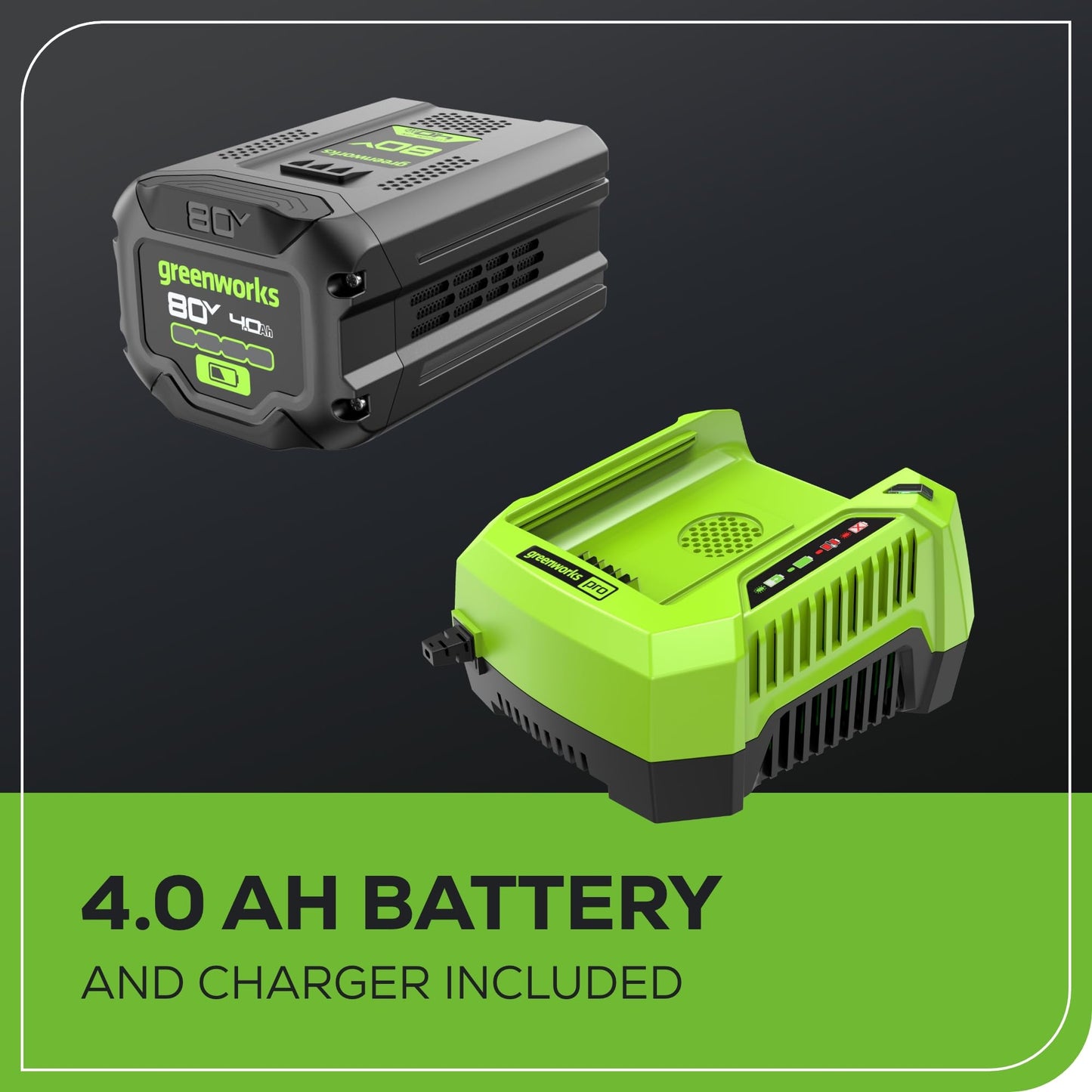 Tondeuse sans fil Greenworks 80V Gen 2 – 53,3 cm, Batterie 4,0Ah