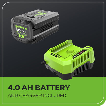 Tondeuse sans fil Greenworks 80V Gen 2 – 53,3 cm, Batterie 4,0Ah