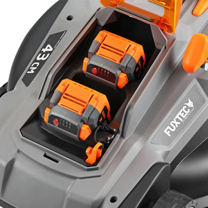 Tondeuse sans fil FUXTEC 40V E2RM43 – 43 cm, Bac 40L, Hauteur réglable