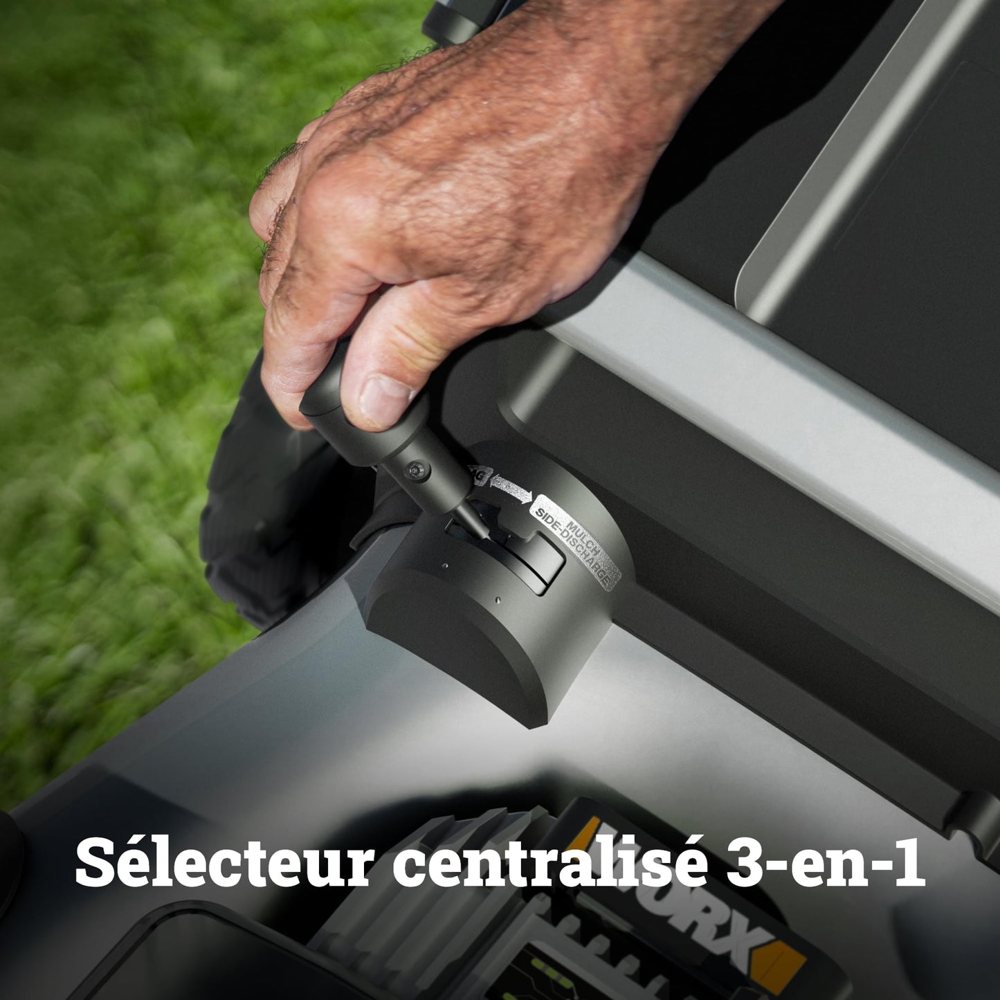 Tondeuse sans fil WORX WG761E 80V – 51 cm, Sac 70L, Mulching, 4 Batteries incluses