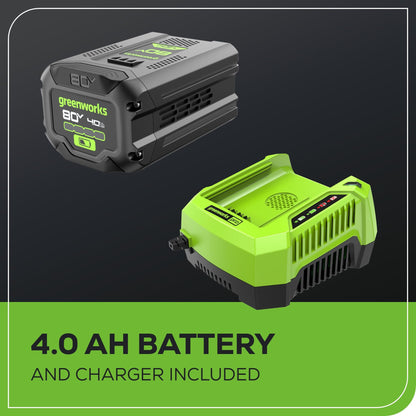 Tondeuse automotrice Greenworks MO80L410 Pro – 80V, 53,3 cm, Batterie 4,0Ah