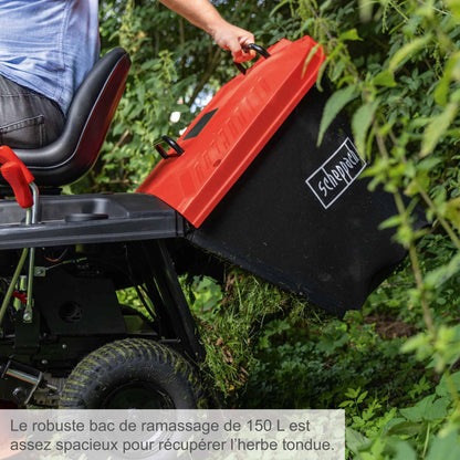 Tondeuse autoportée Scheppach MR235-61 – 61 cm, 6CV, Bac 150L, LED