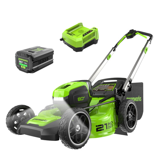 Tondeuse sans fil Greenworks 80V Gen 2 – 53,3 cm, Batterie 4,0Ah