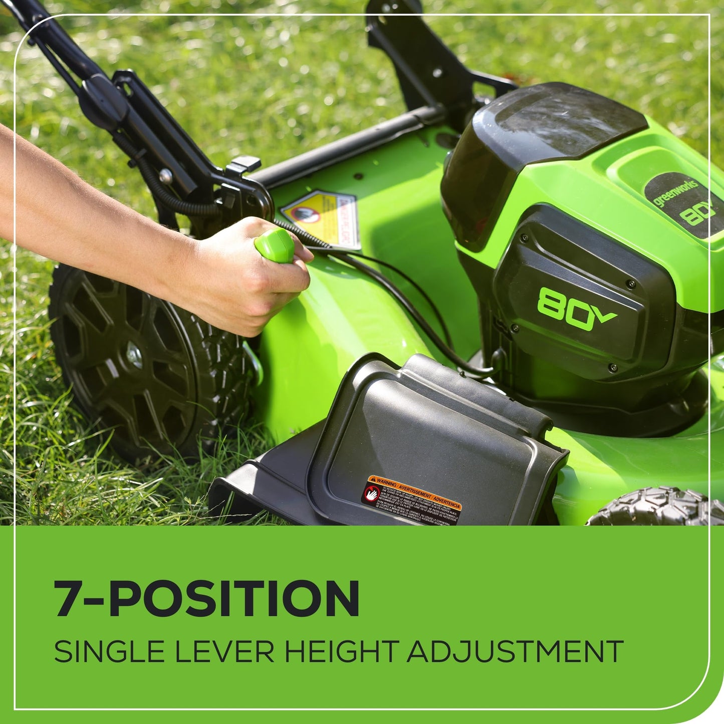 Tondeuse automotrice Greenworks MO80L410 Pro – 80V, 53,3 cm, Batterie 4,0Ah