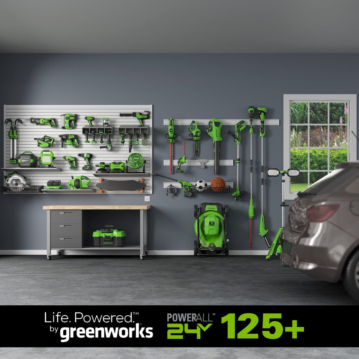 Lot 2 Tondeuses Greenworks 53,3 cm – Sans balais, 48V, Batteries 5,0Ah incluses