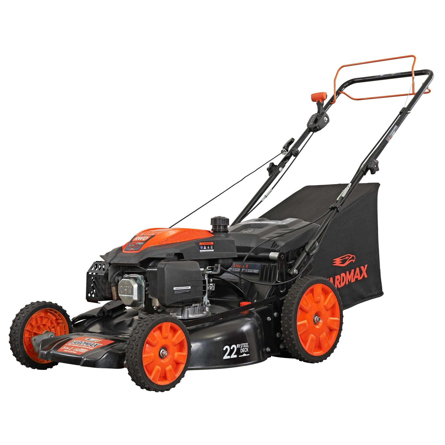Tondeuse autotractée YARDMAX 22'' – 201cc, 6 vitesses CVT, 3 en 1