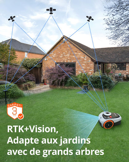 Robot tondeuse Navimow i105E – 500 m², Navigation RTK & Vision IA