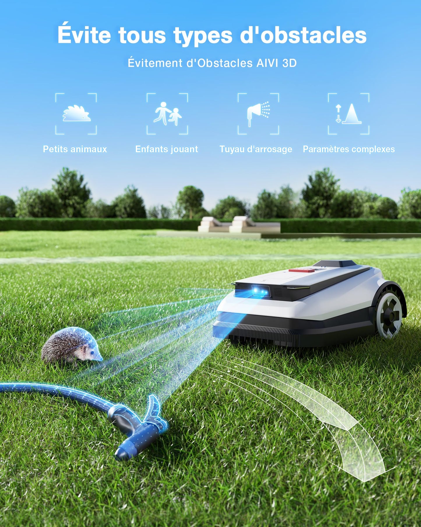 Robot tondeuse ECOVACS Goat A1600 – 1600 m², Navigation RTK LiDAR