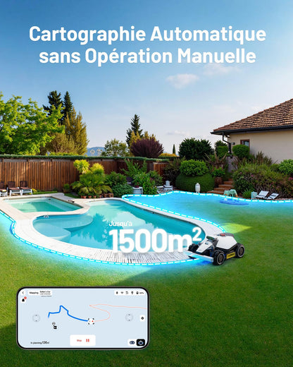 Robot tondeuse MAMMOTION LUBA Mini AWD 800 – 800 m², RTK+Vision, Pentes 80%