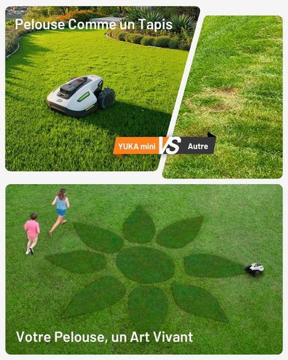 Robot tondeuse MAMMOTION YUKA Mini 500 – 500 m², RTK+Vision, Pente 50%