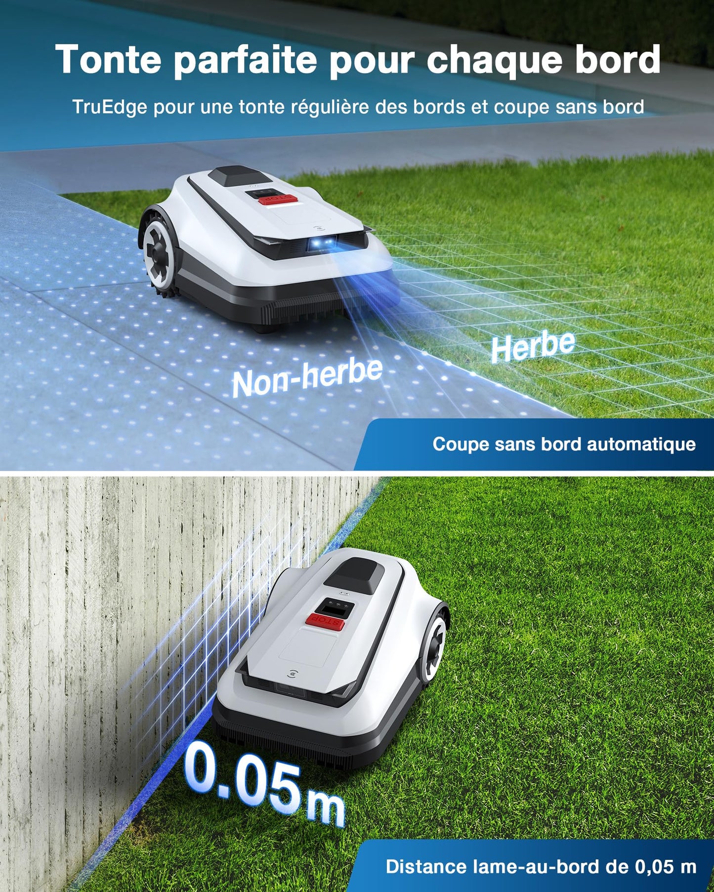 Robot tondeuse ECOVACS Goat A1600 – 1600 m², Navigation RTK LiDAR