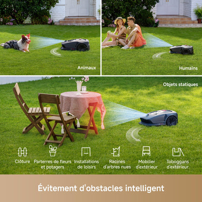 Robot tondeuse MOVA 600 – 800 m², Cartographie 3D LiDAR, Sans fil