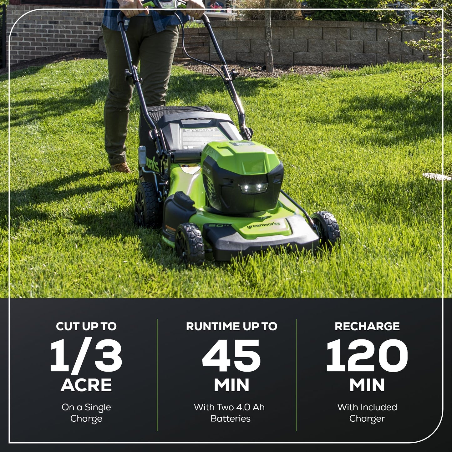 Tondeuse à pousser Greenworks 48V Brushless – 20