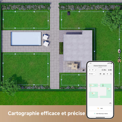 Robot tondeuse DREAME A1 Pro – 2000 m², 3D-LiDAR OmniSense, Application incluse