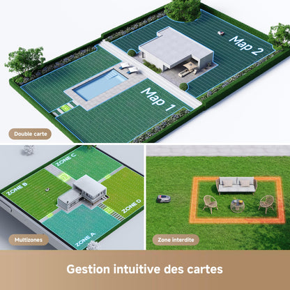 Robot tondeuse DREAME A1 Pro – 2000 m², 3D-LiDAR OmniSense, Application incluse